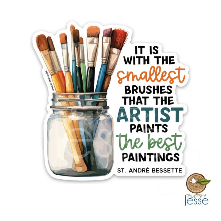 St. Andre Bessette Waterproof Sticker | Catholic Gift for wholesale by The Stump of Jesse