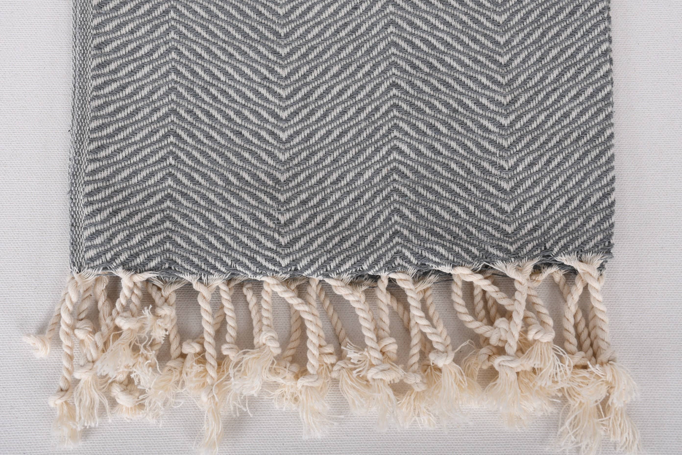 Organic Turkish Towels - Wholesale Tea towel - Turkish Tea Towels, Elegant Dark Gray Napkin3