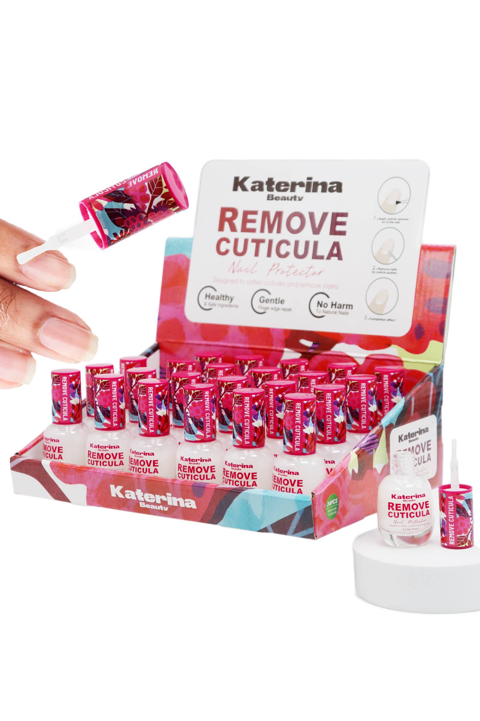 Cap Zone - Vendita all'ingrosso Olio per cuticole - Olio Delicato Rimuovi Cuticola No-Harm - 24 pezzi0