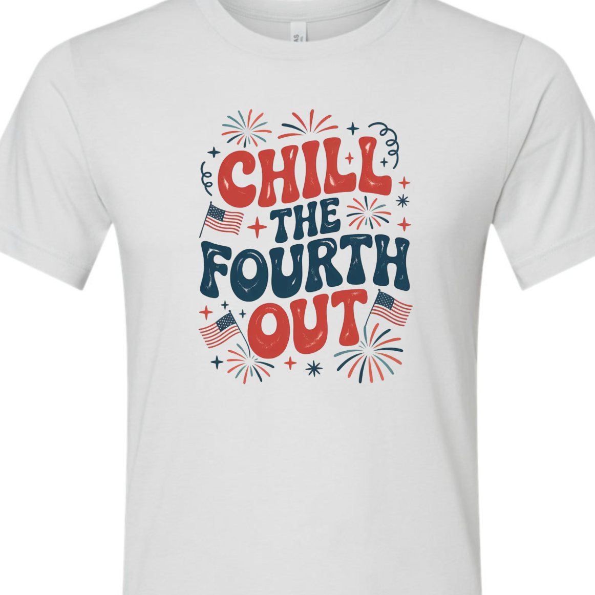 Kiki's Boutique - Wholesale Screen Printed T-Shirt - Women's - Chill The Fourth Out Tee0