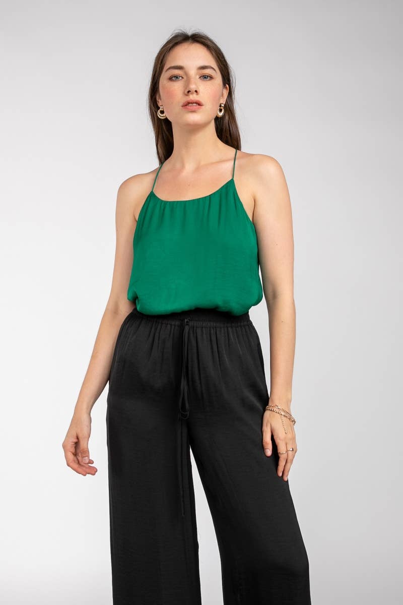 Naked Zebra – Top interior – Mulher por atacado – Camisola de Cetim com Costas de Nadador - TF10