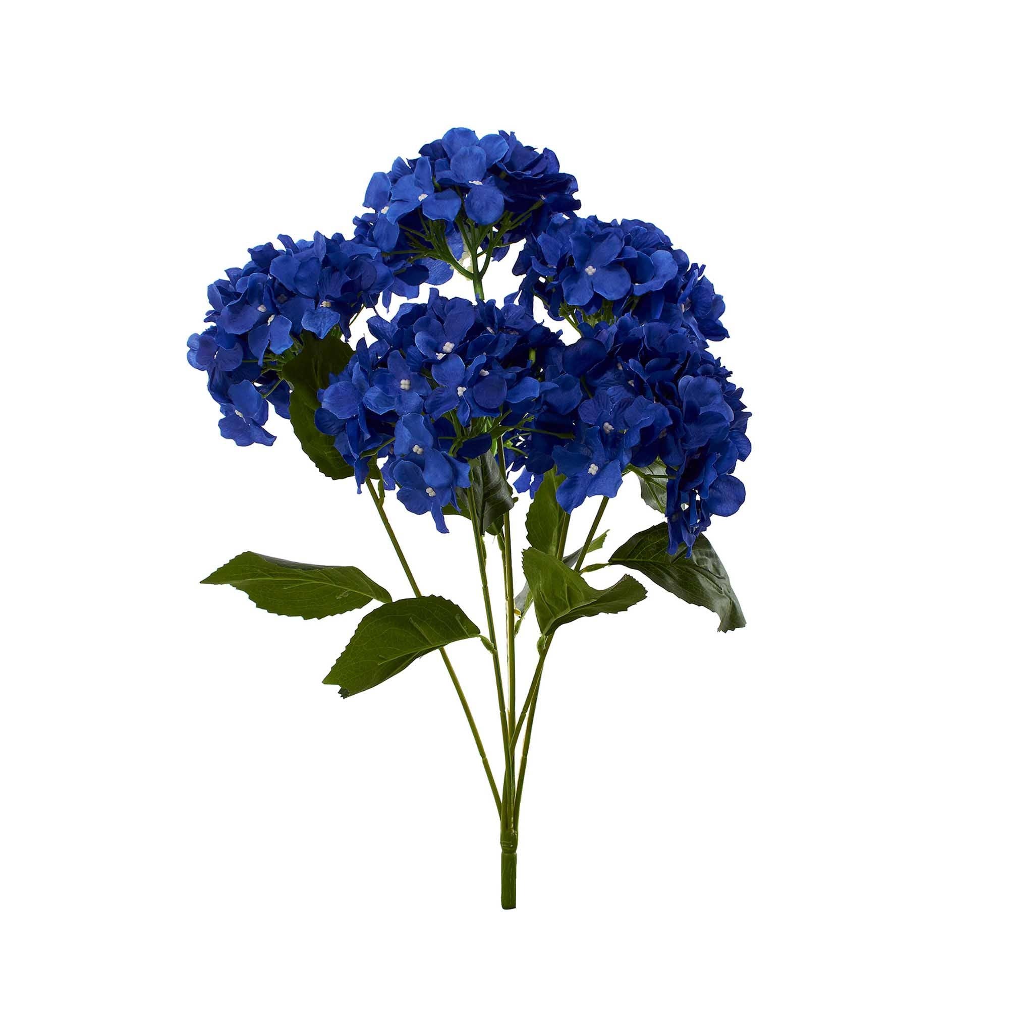 Artificial Hydrangea Bouquet 22.5" - Royal Blue for wholesale on Faire0
