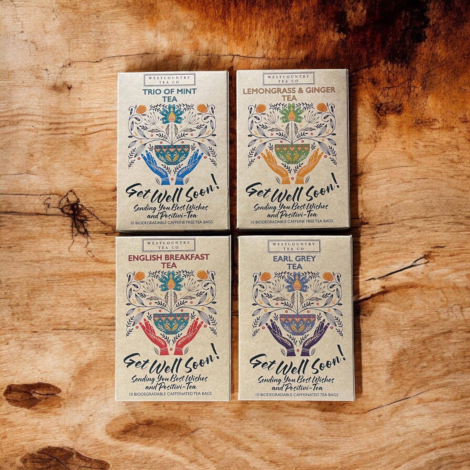 Westcountry Tea Co. – wholesale Tea bags – Westcountry Breakfast Tea Get Well Soon novelTEAcard Gift1