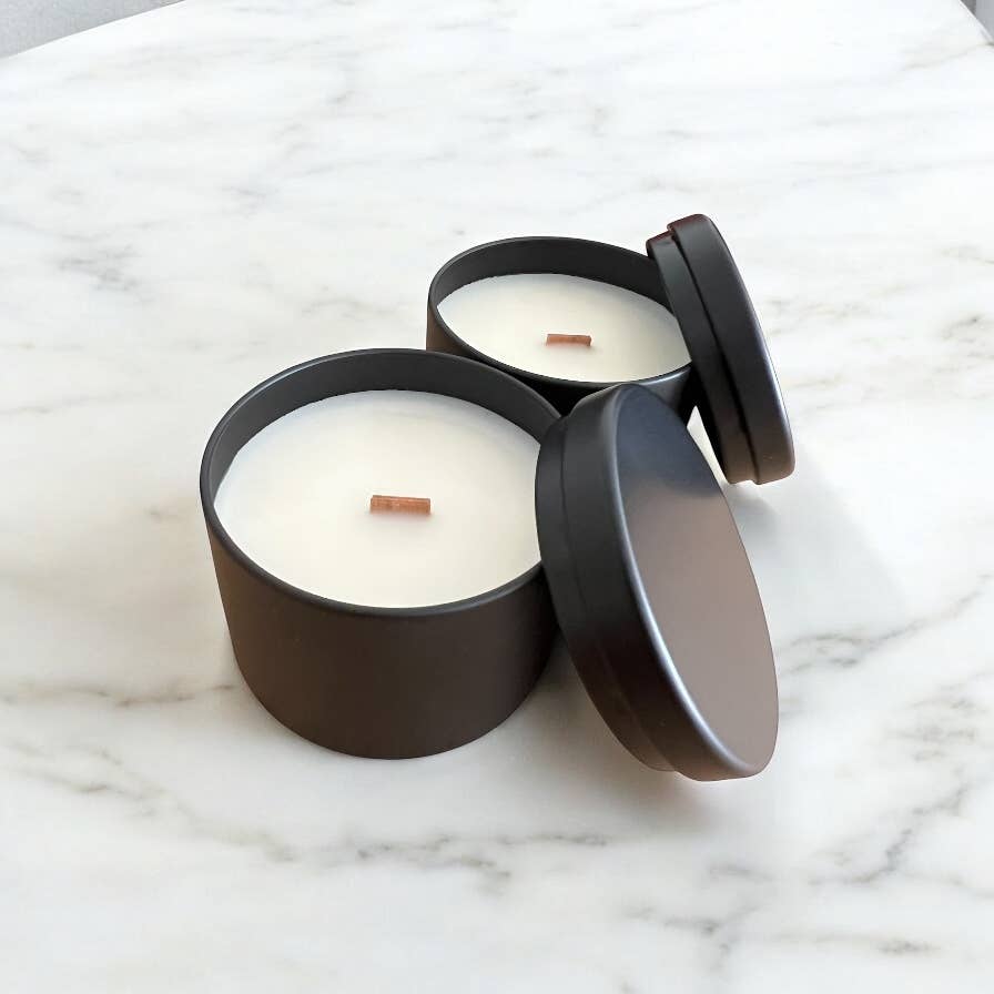 LeBox Gifts - Wholesale Jar/Filled Candle - WHITE LABEL CANDLE - Little Tin Scented Candles 4oz