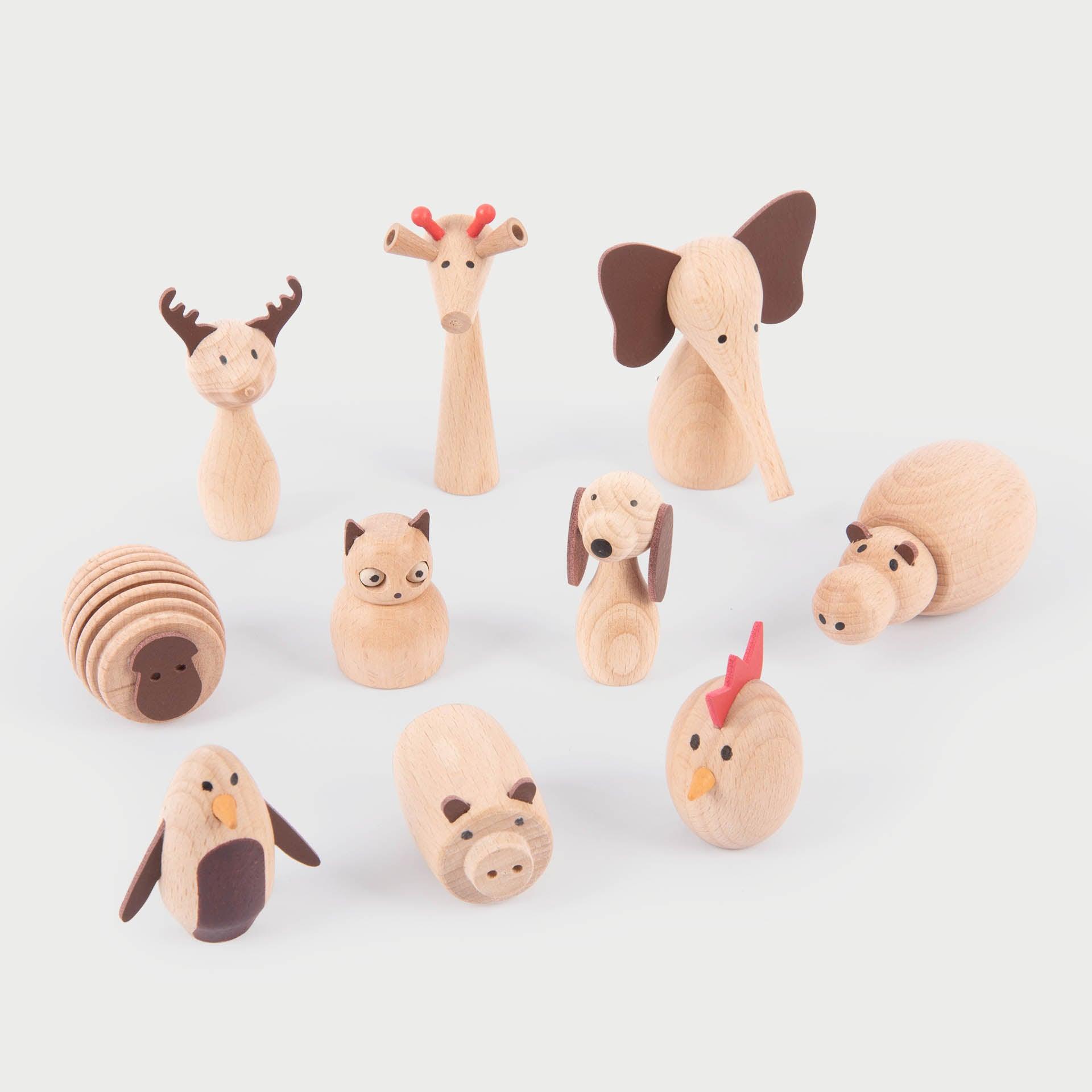 Commotion (Europe) BV - Wholesale Wood Toy - Kids - Wooden Animal Friends - Pk100