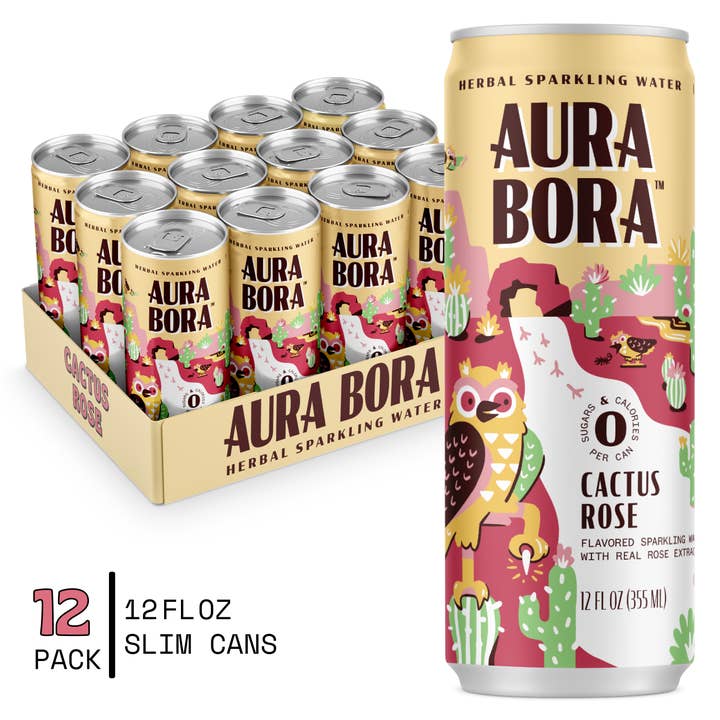 Aura Bora Cactus Rose Sparkling Water for wholesale by Aura Bora