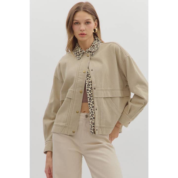 Solid long sleeve relaxed jacket for wholesale by STYLE USA