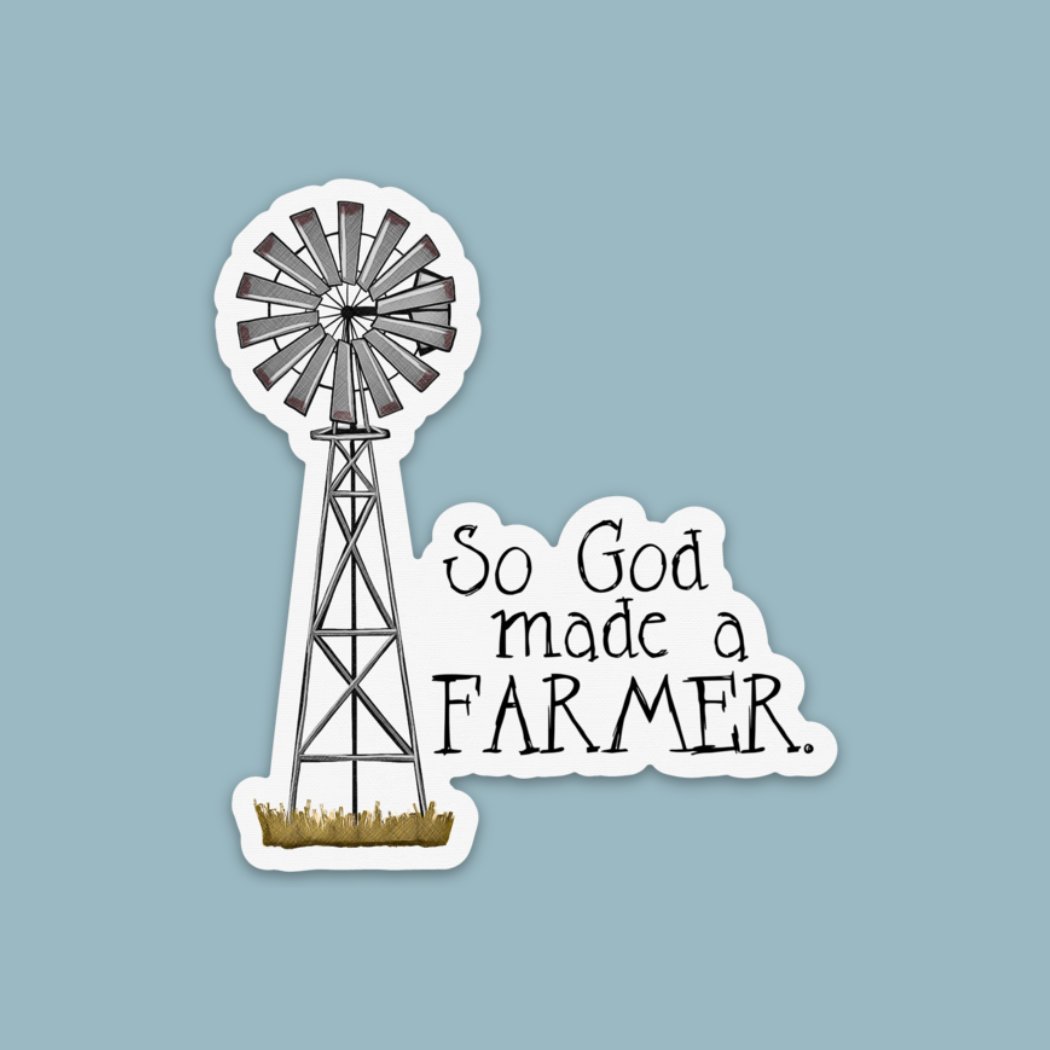Kevin & Kaia - Wholesale Sticker - So God Made a Farmer - Sticker2