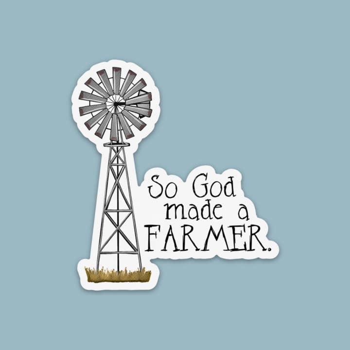 Kevin & Kaia - Wholesale Sticker - So God Made a Farmer - Sticker2