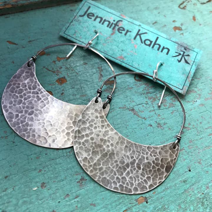 Jennifer Kahn Jewelry - Wholesale Dangle Earrings - Silver Crescent Earrings7