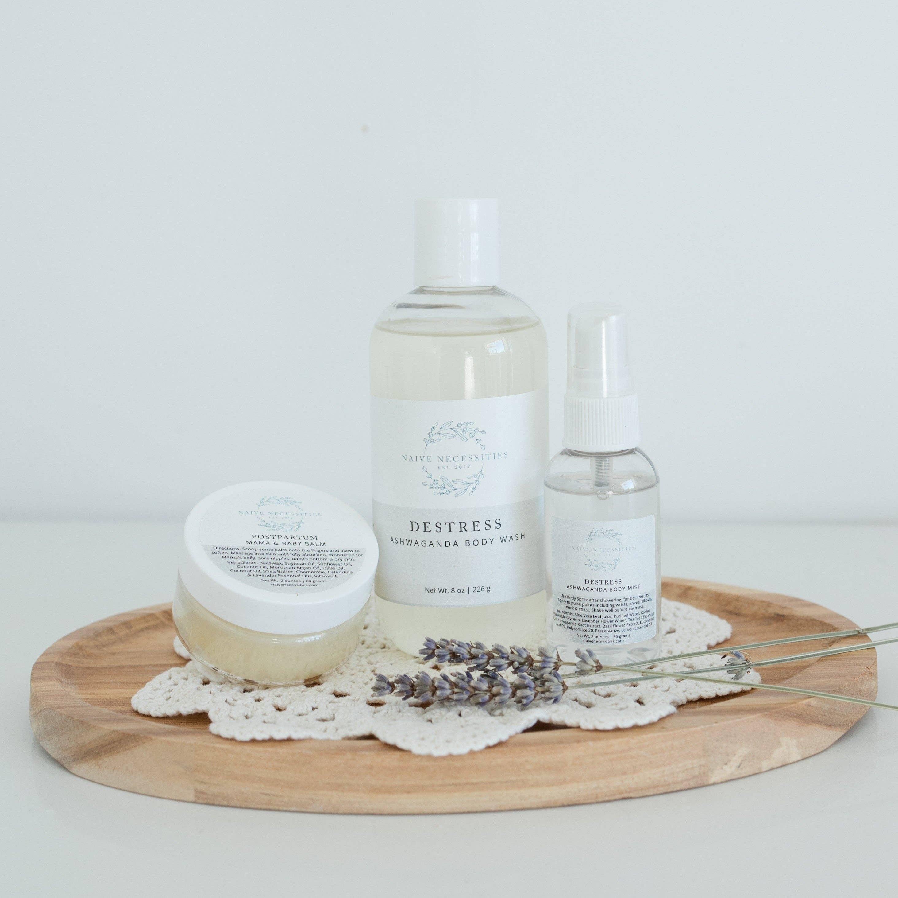 Naive Necessities – Engroshandel Barselsgave – Sæt med 4 til mor & baby efter fødslen, efterfødselspleje, ren1