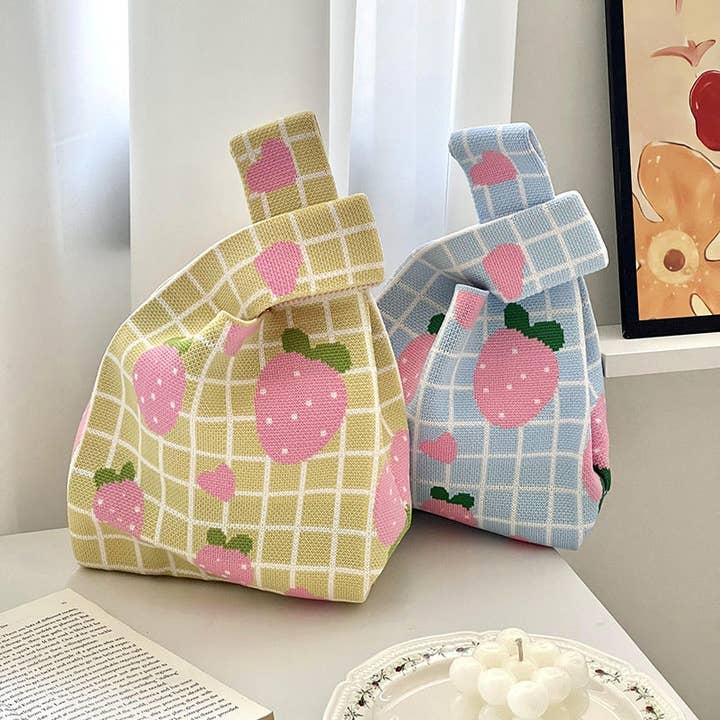 VividLux - Wholesale Tote Bag - Women's - Cute Fruit-Themed Knit Handbag11