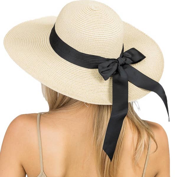 Cap Zone - Wholesale Straw Hat - Women's - Silky Ribbon Floppy Sunhat10