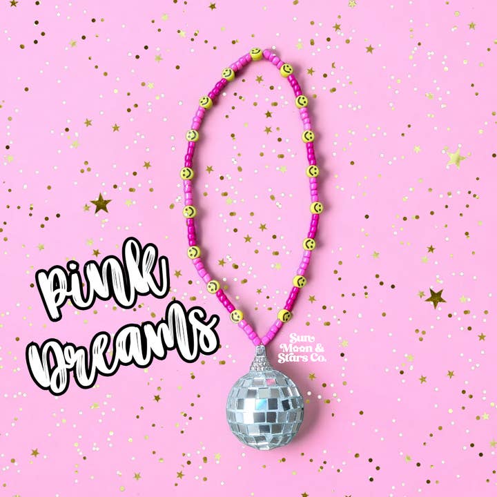 Pink Dreams Disco Ball Car Charms for wholesale by Sun Moon & Stars Co.