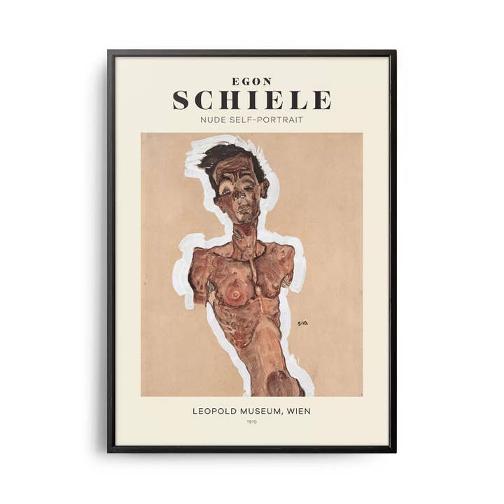 Weekend Concept - Wholesale Poster - Mid-century modern Egon Schiele Nude Self Portrait poster