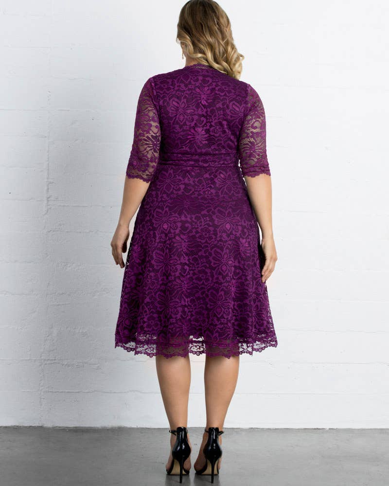 Kiyonna - Vente Robe – femme - Robe cocktail Mademoiselle en dentelle - Taille plus14