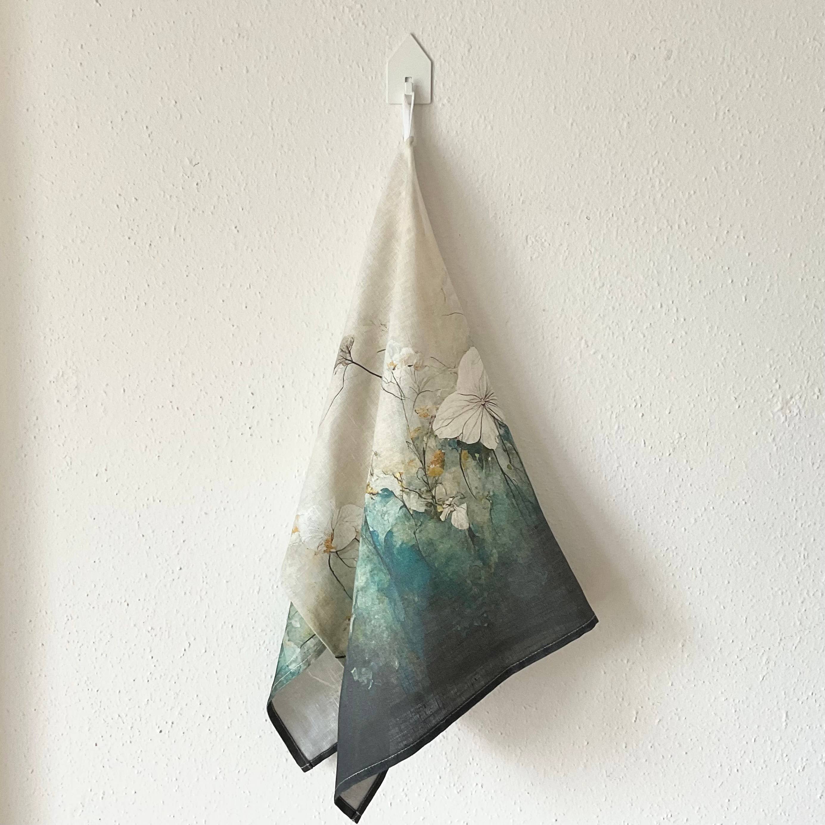 Suisse Maison de Lin - Wholesale Tea towel - Japanese Calligraphy Blossom Kitchen/Tea Towel1