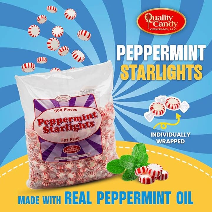 Starlight-Pfefferminzbonbons, Hartbonbons 5 Pfund für den Großhandel von Quality Candy Company, King Leo & Gilliam