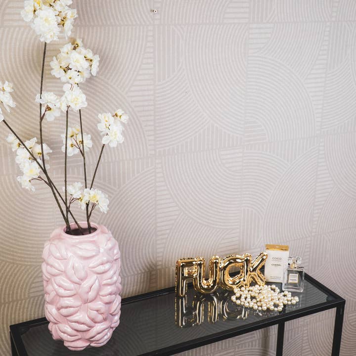 Housevitamin bv - Wholesale Vase - Vase - Kisses - Ceramics - Light Pink - 17x17x27cm4