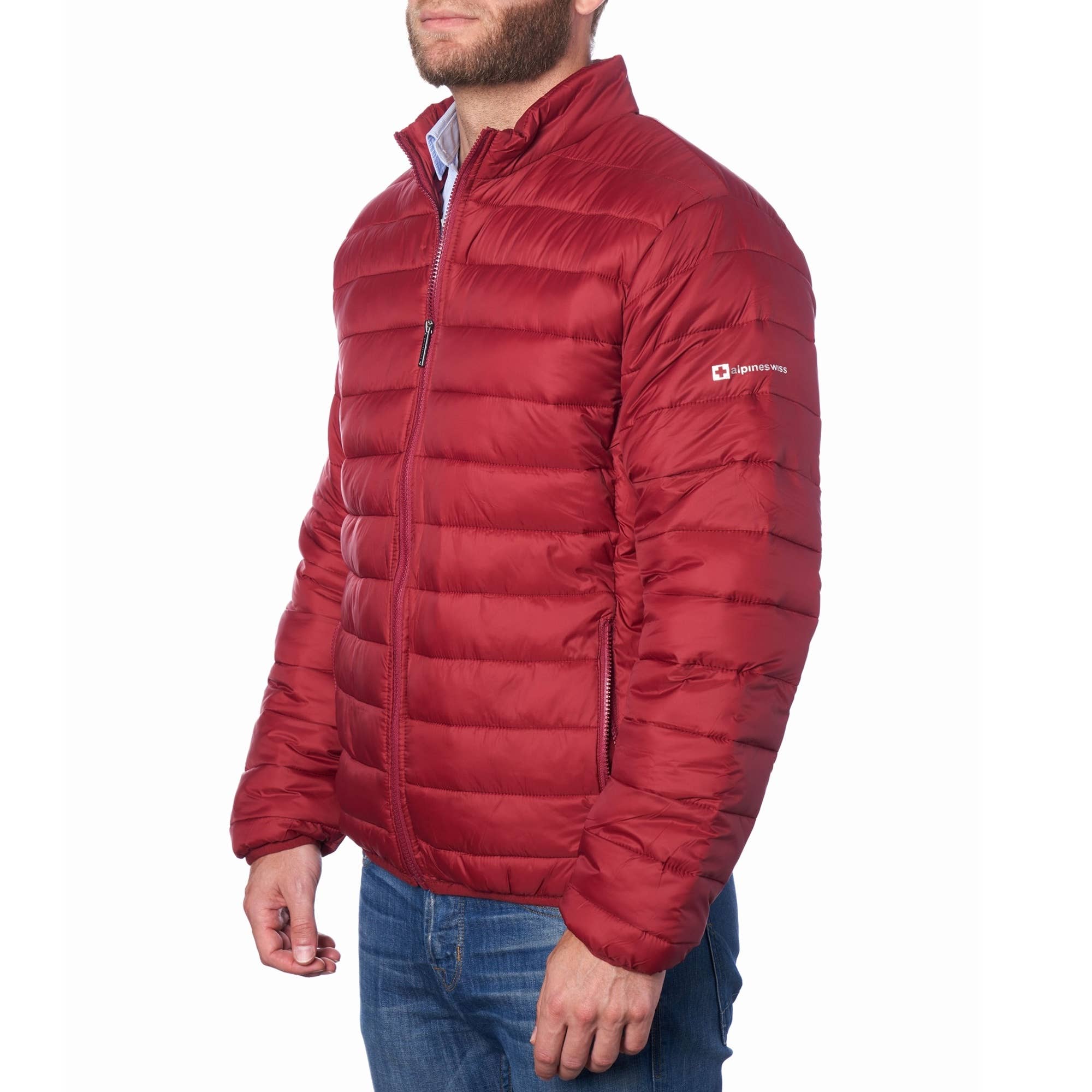 Alpine Swiss - Wholesale Puffer Jacket - Men's - Niko Packable Light Mens Down Alternative Puffer Jacket Bubb10