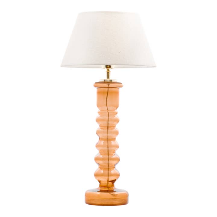 KUN UK | Lampe glas koral + naturlig linned skygge for engroshandel hos À la collection