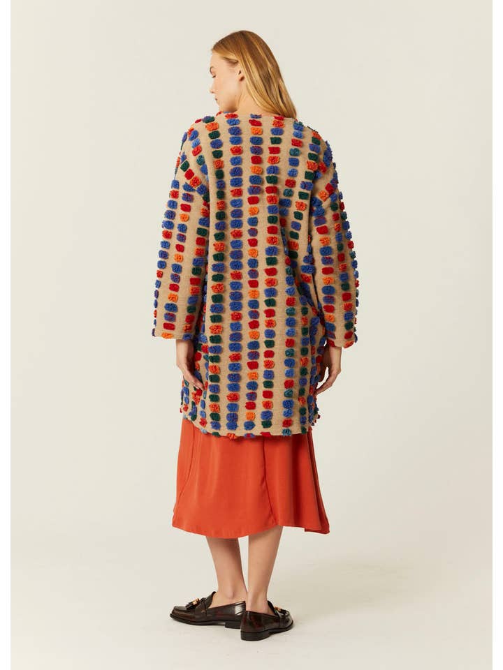 Pepaloves - Wholesale Cardigan - Women's - ABRIGO POMPOM BEIGE3