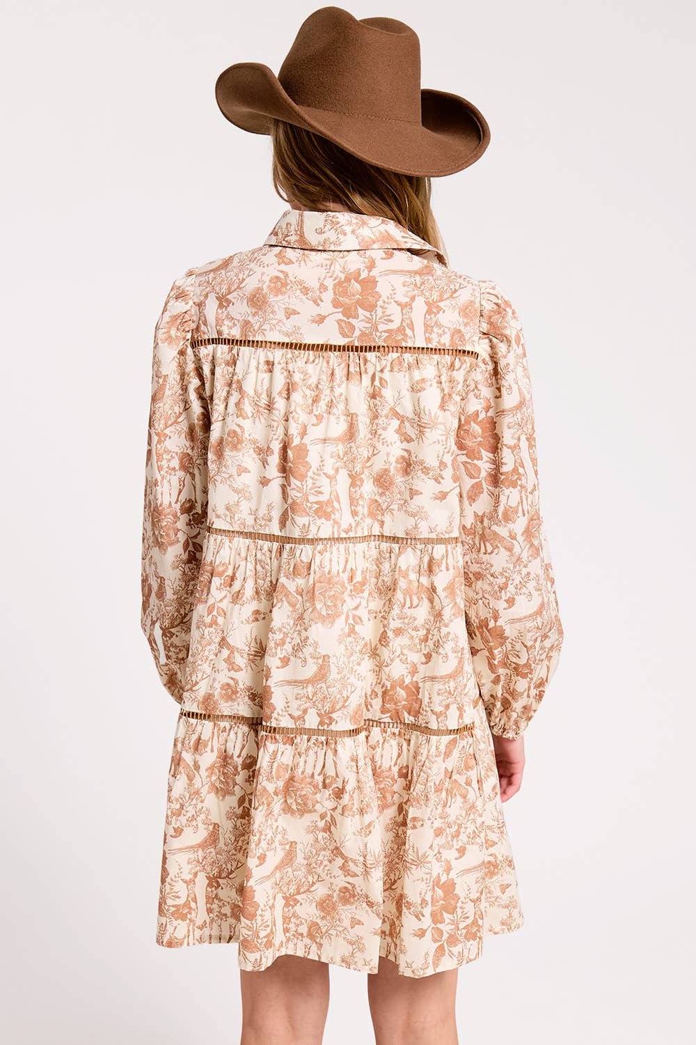 Ultramarine - Wholesale Dress - Women's - Toile Button-down Shirt Mini Dress5