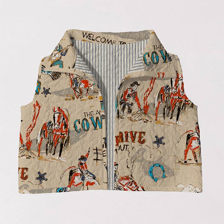 Cattle Drive Linne Cate Väst för wholesale av Ida Mae Home