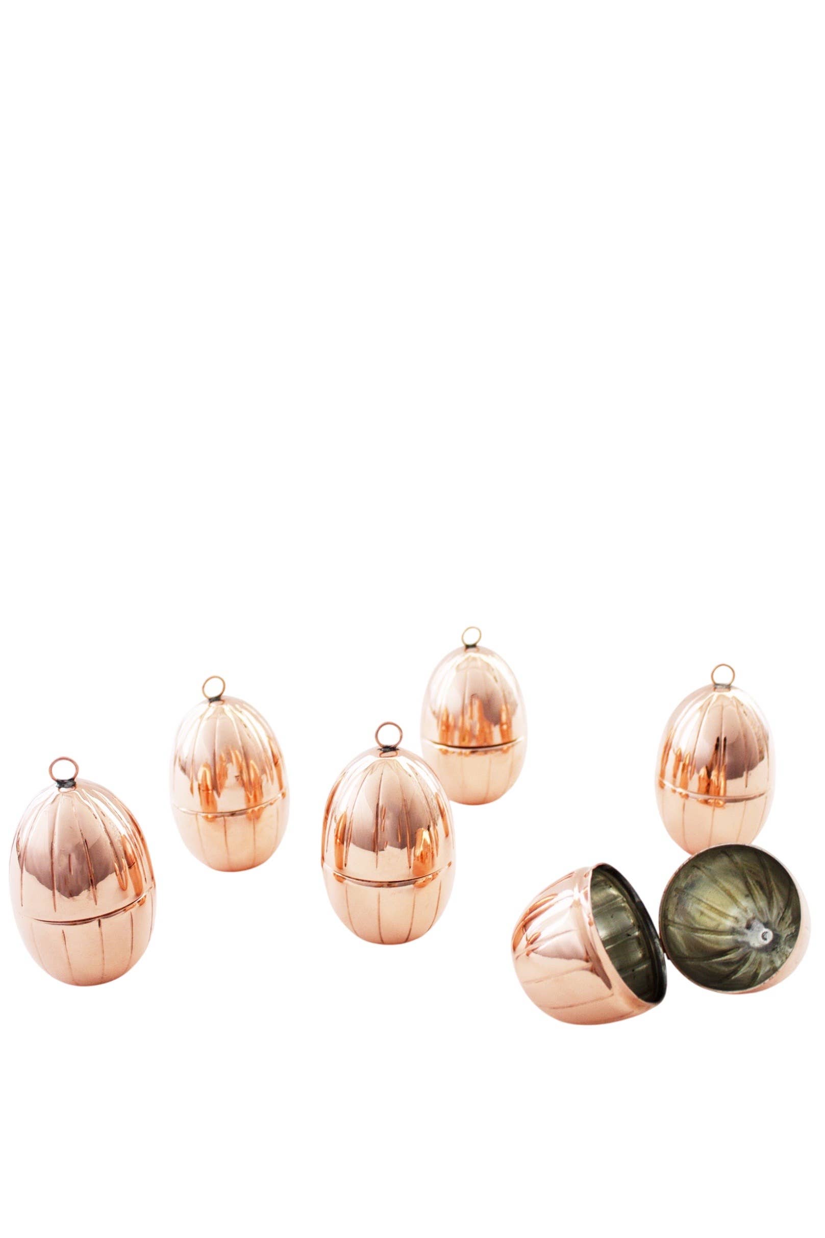 Coppermill Kitchen LLC - Wholesale Ornament - Coppermill Kitchen Vintage Inspired Fluted Egg Ornaments0