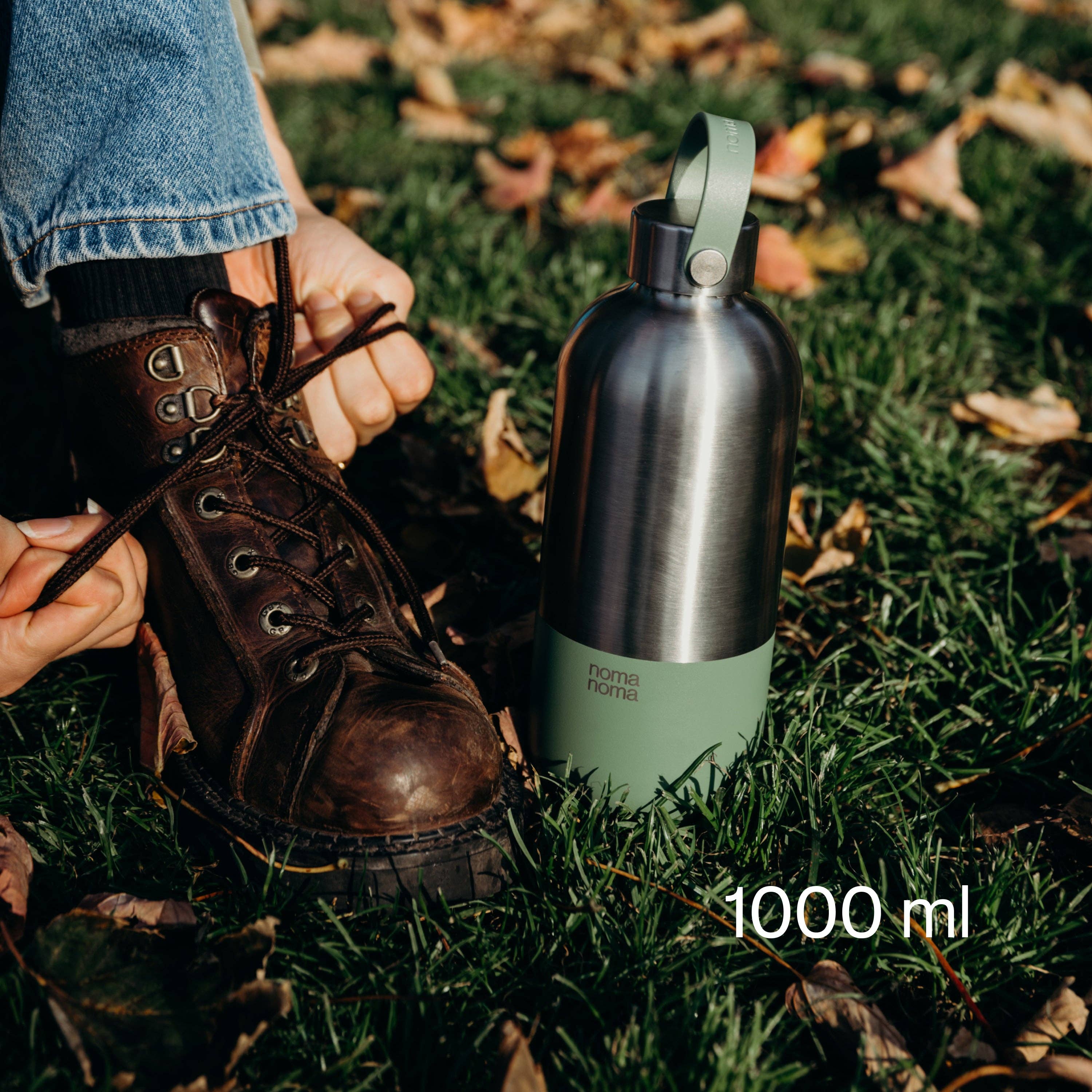noma noma – Garrafa de água por atacado – Garrafa de Água Isolada de Aço Inoxidável 1000 ml Verde Smoothie3