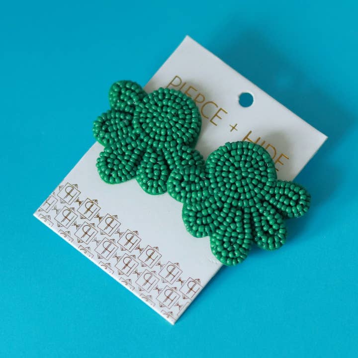 Custom Green Boho Bubble Drop| Stud Earrings for wholesale by Pierce + Hide