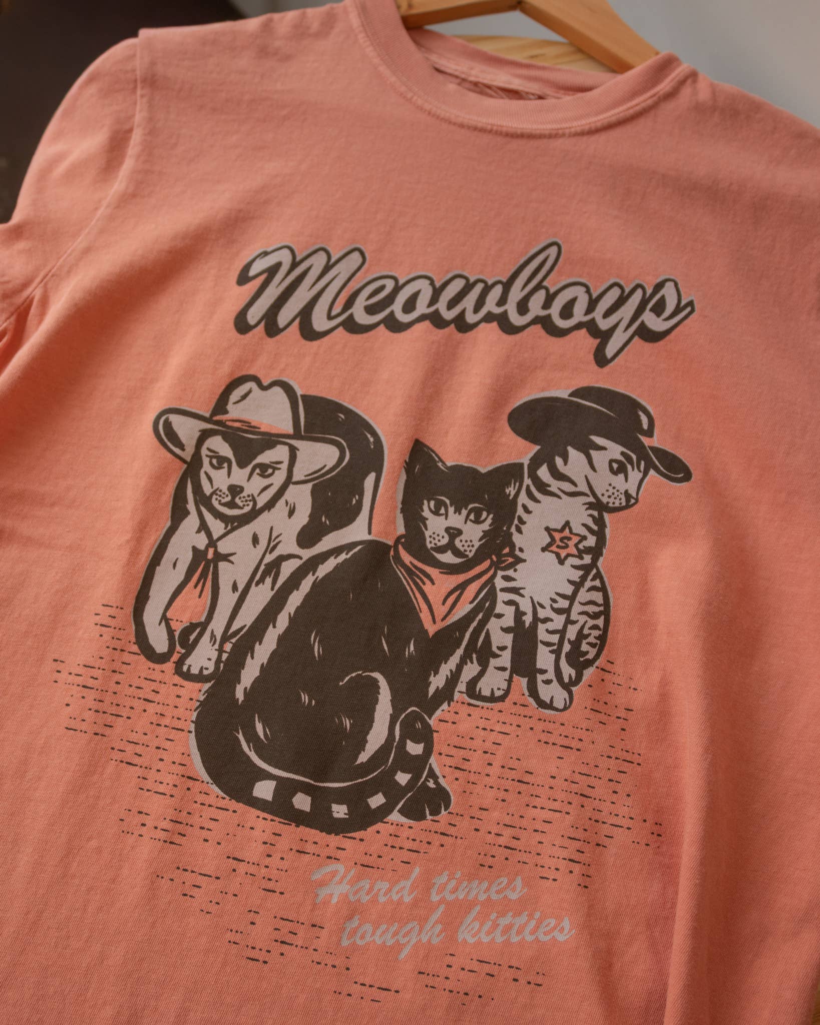 Shop Good – wholesale Screen printed t-shirt – unisex – Meowboys Western Tee4