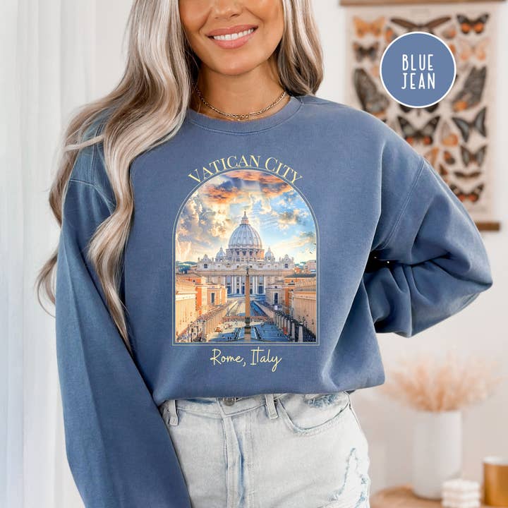 Vatican City Rome Italy Comfort Colors® Sweatshirt for wholesale by CindyL Boutique