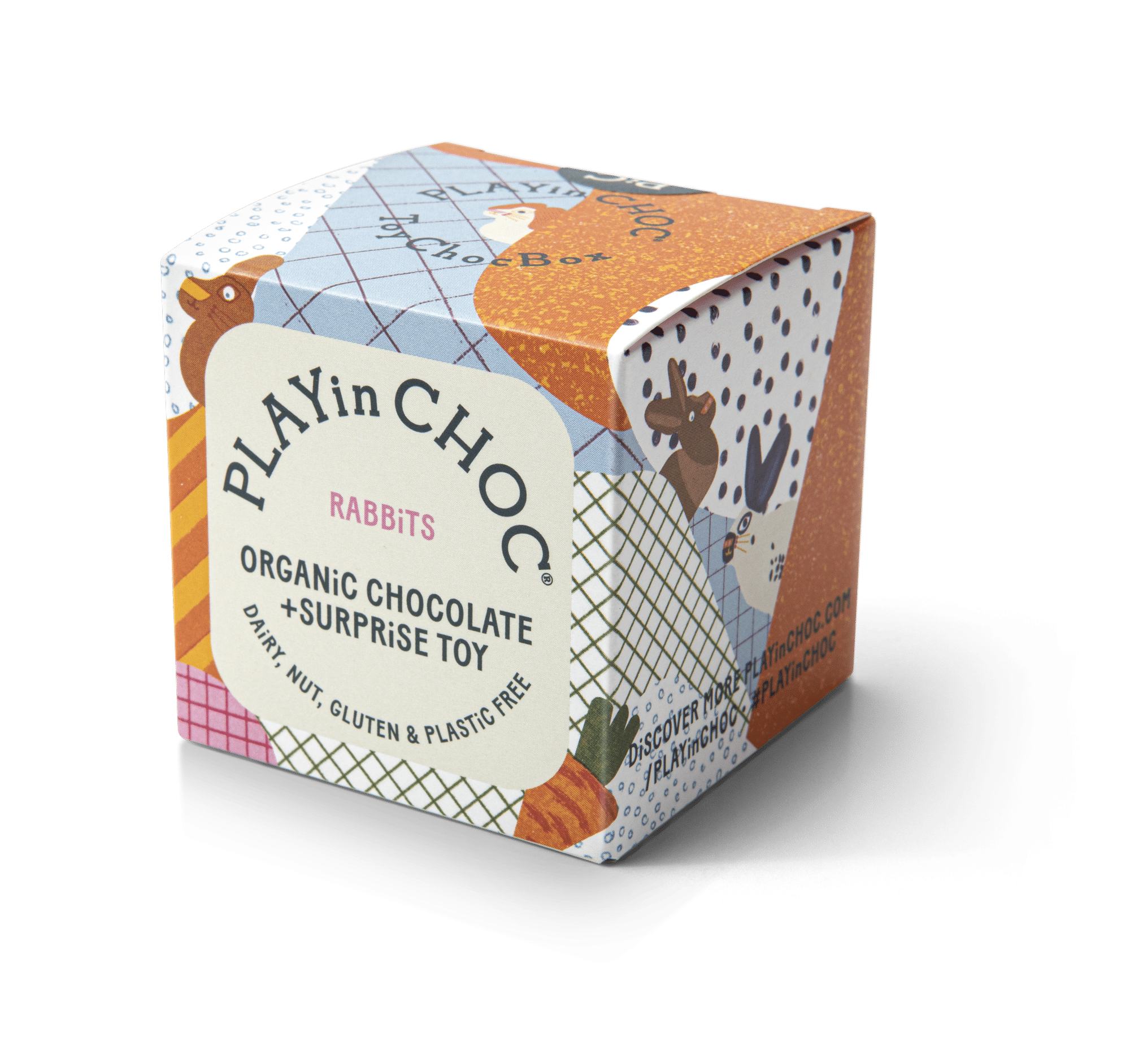 PLAYin CHOC - Wholesale Chocolate Box - ToyChoc Box® (x18) EASTER RABBiT COLLECTiON1