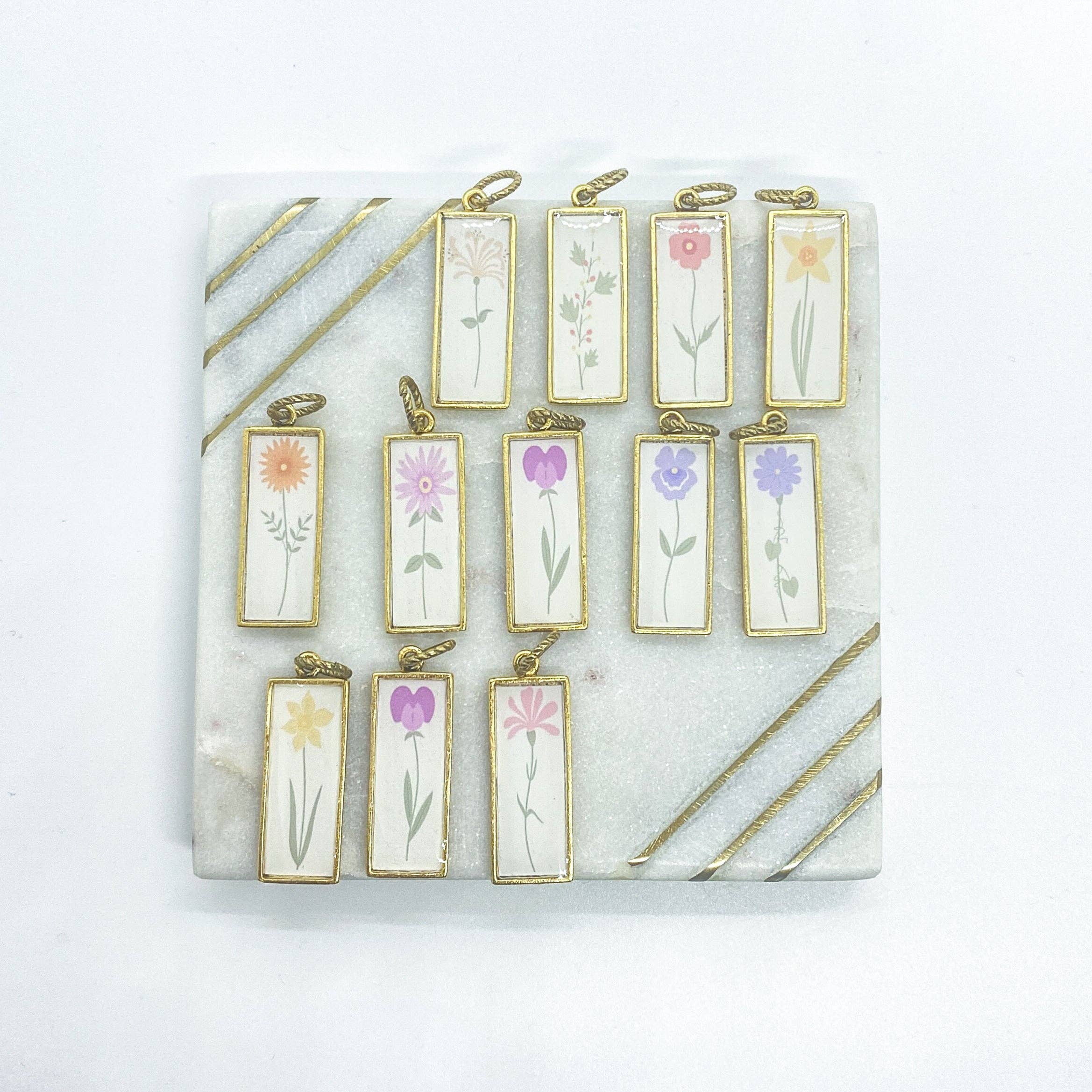 Jenica Jewelry - Wholesale Dangle Earrings - Birth Flower Earrings- Multiple Options17