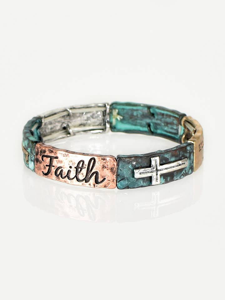 Faith Prayer Bracelet - Eden Merry Metal Bracelet for wholesale by Eden Merry Jewelry by James Lawrence