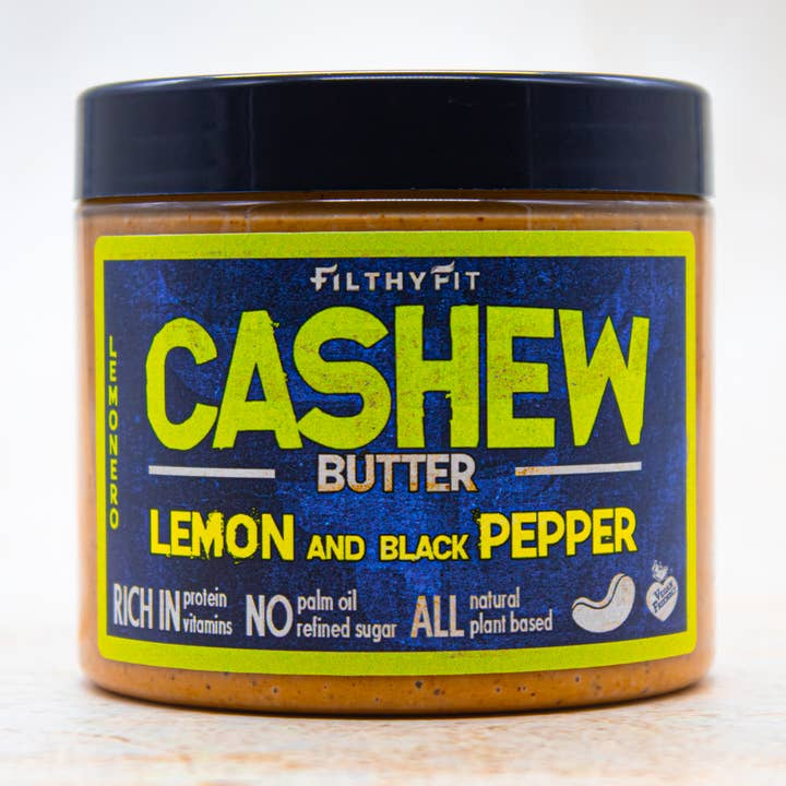 Cashew butter with lemon and black pepper 190g for wholesale by Filthy Fit