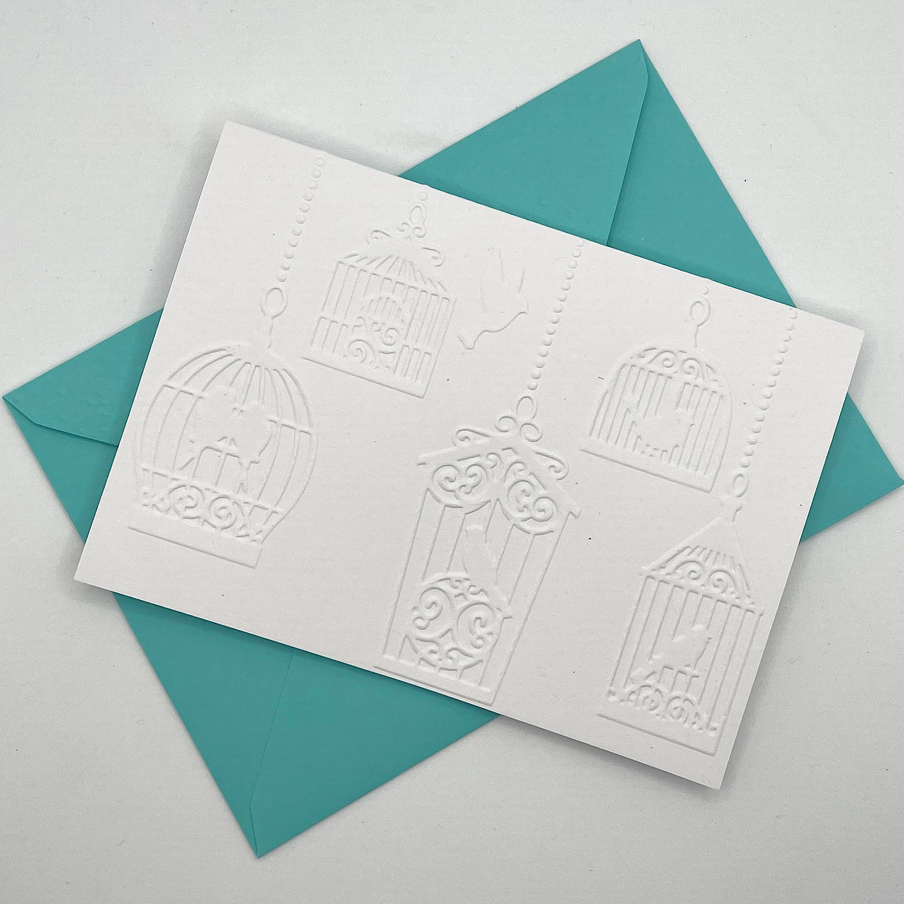 Looks Inviting – wholesale Stationery/notecard set – Bird Cages Embossed Notecards - Pack of 61