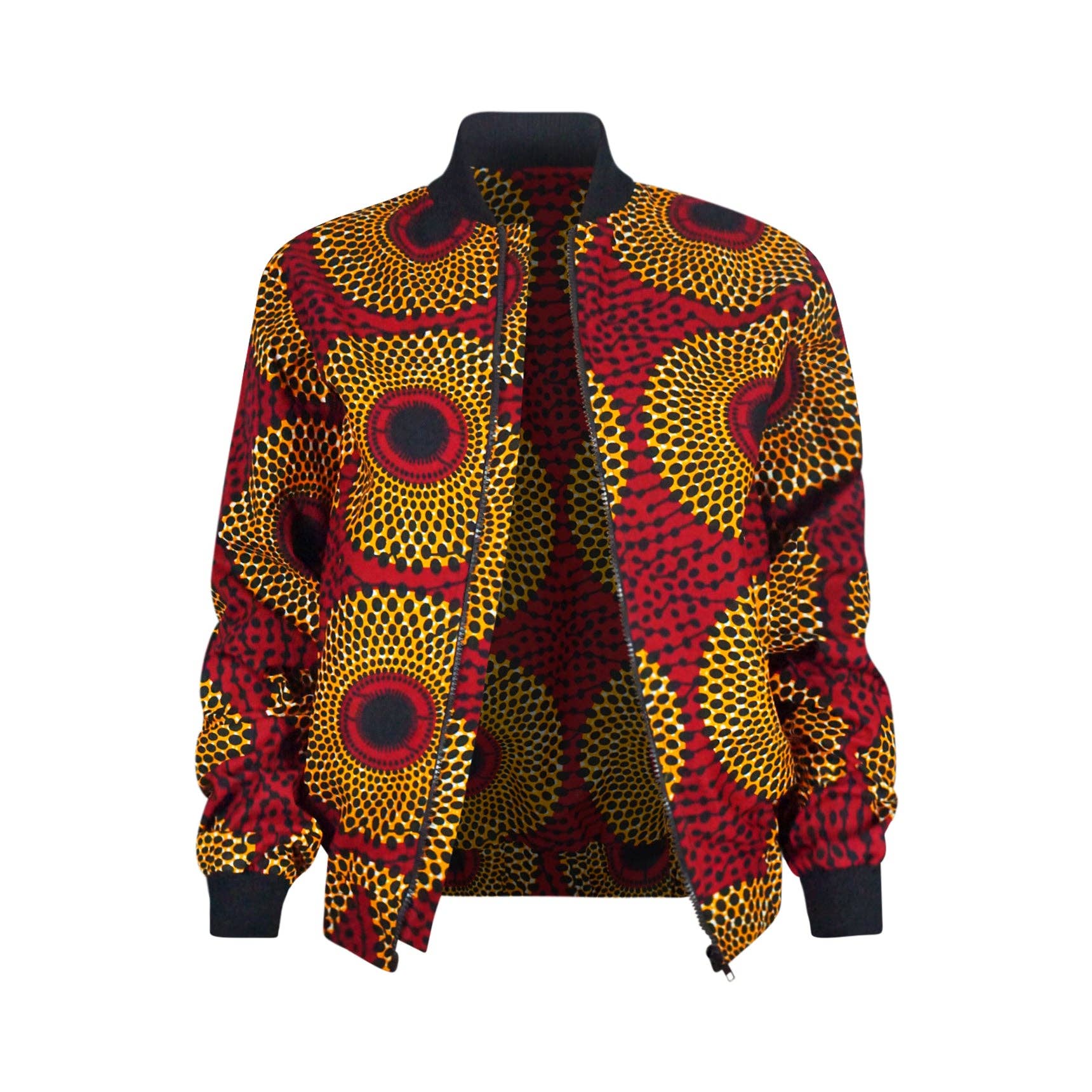 Ezuri Designs - Wholesale Bomber Jacket - Women's - Record Red Bomber Jacket