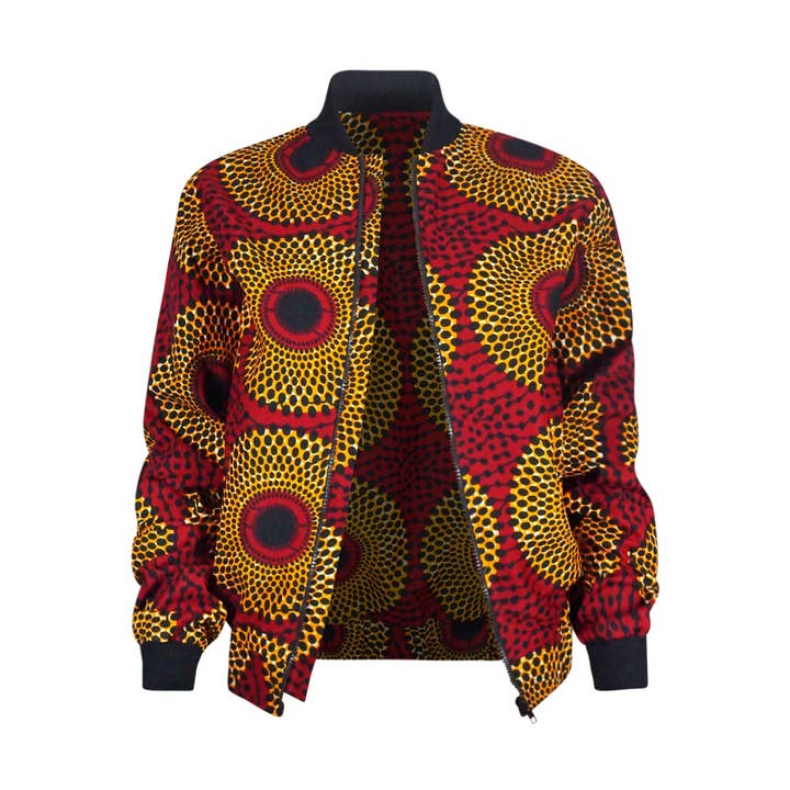 Ezuri Designs - Wholesale Bomber Jacket - Women's - Record Red Bomber Jacket0