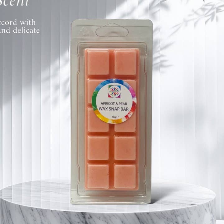 Apricot & Pear Wax Snap Bar for wholesale by Scent and Colour Boutique