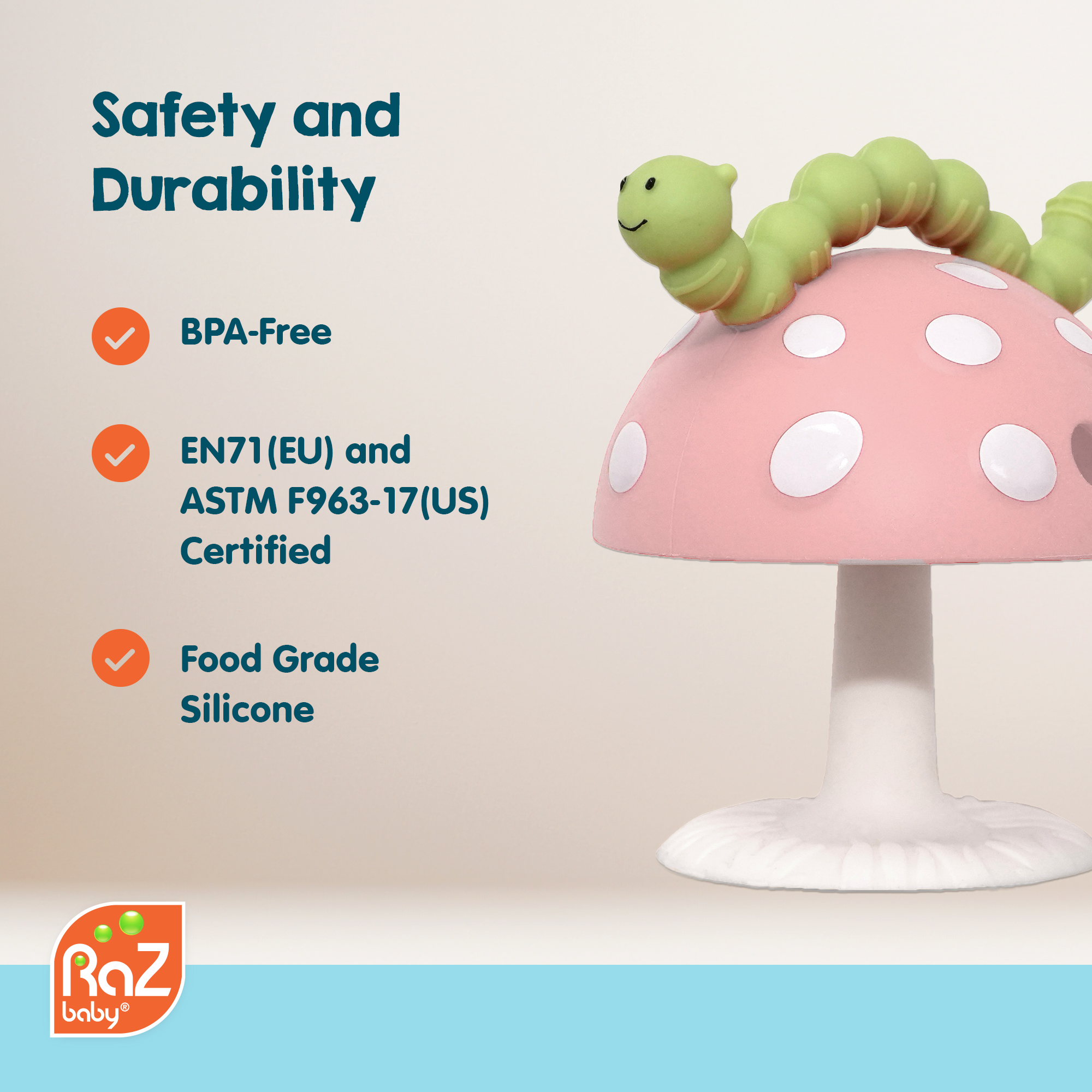 RaZbaby - Wholesale Teether (Not Clip-On) - Baby - Chompy Grip Teether1