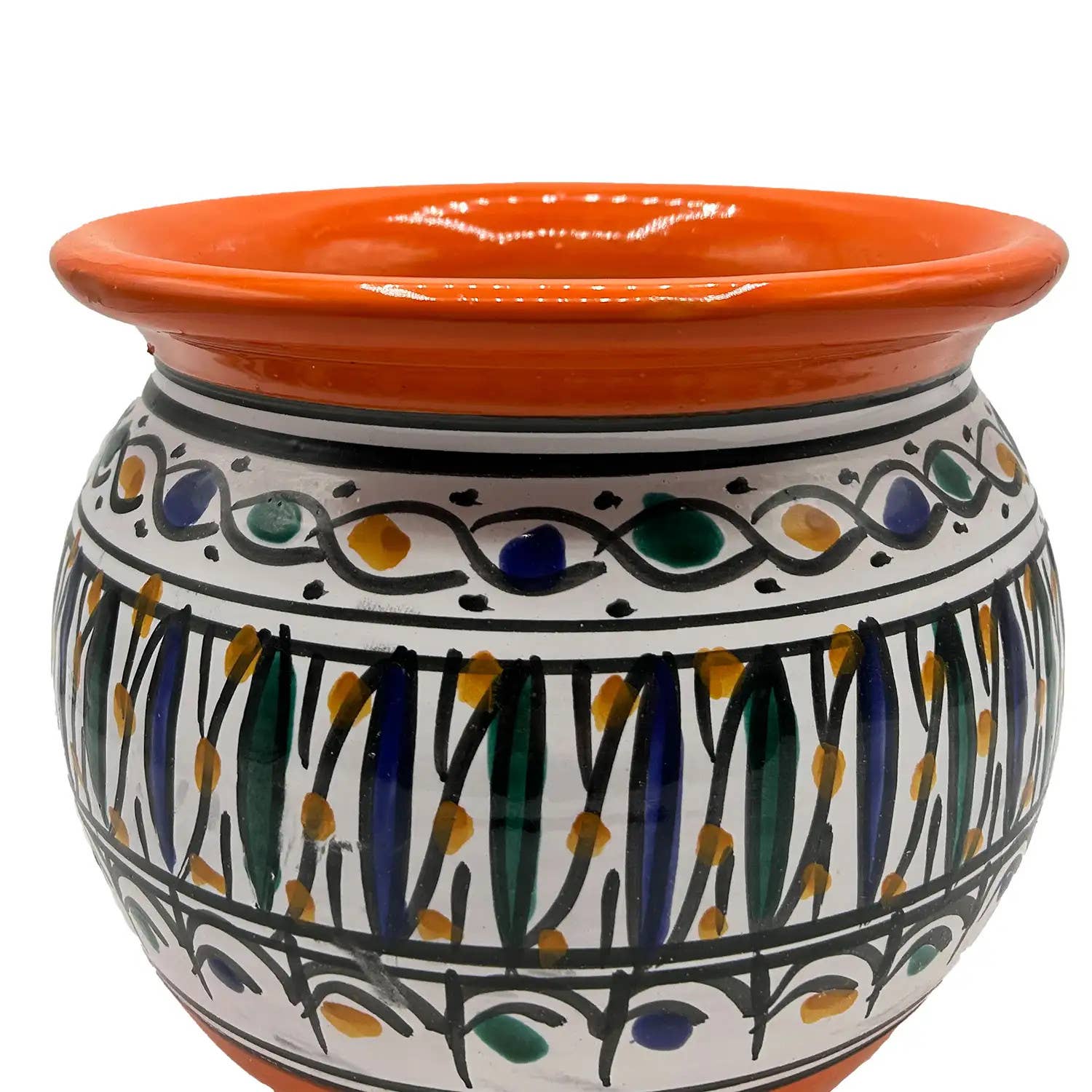 Etnico del Mondo - Wholesale Plant Pot - Berber Ceramic Cachepot Vase - Tunisian Craft #21