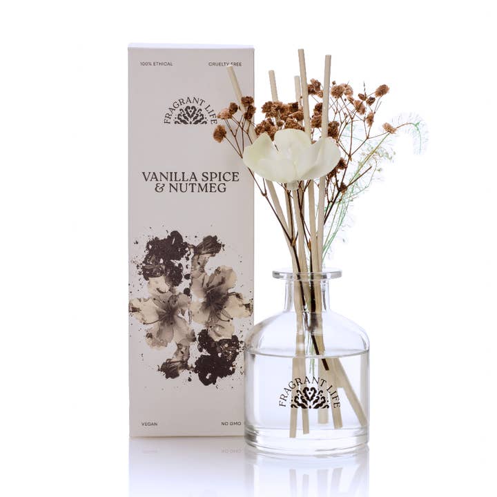 Vanilla Spice & Nutmeg Flower Reed Diffuser - (6 pack) for wholesale by The Fragrance House Group
