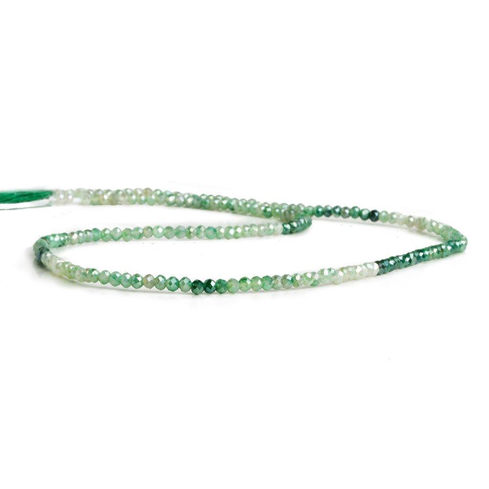 The Bead Traders - Wholesale Beads - 2mm Mystic Green Moonstone Microfaceted Round Beads 12 inch 200 pieces2