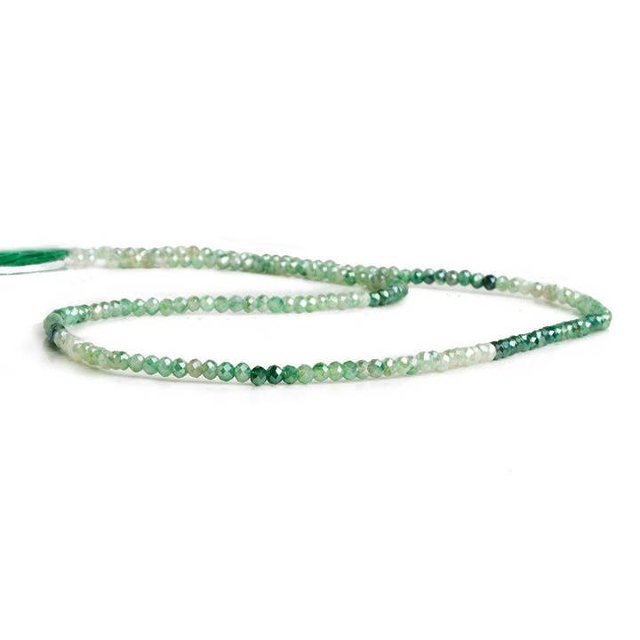 The Bead Traders - Wholesale Beads - 2mm Mystic Green Moonstone Microfaceted Round Beads 12 inch 200 pieces2
