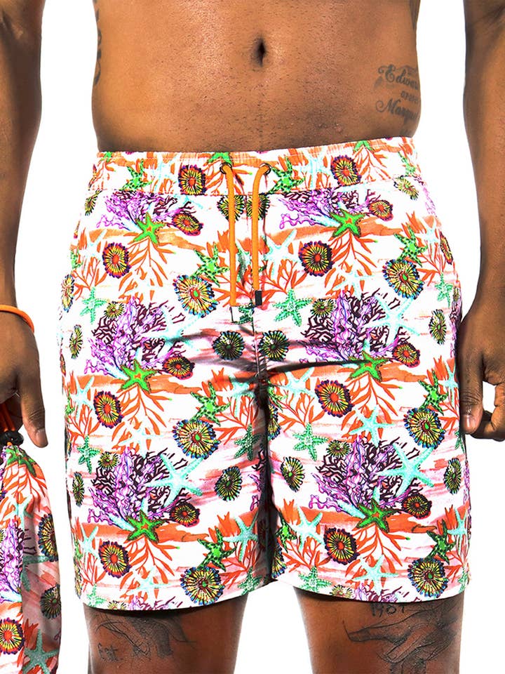 Pink with Red Coral & Green Starfish for wholesale by Luchiano Visconti