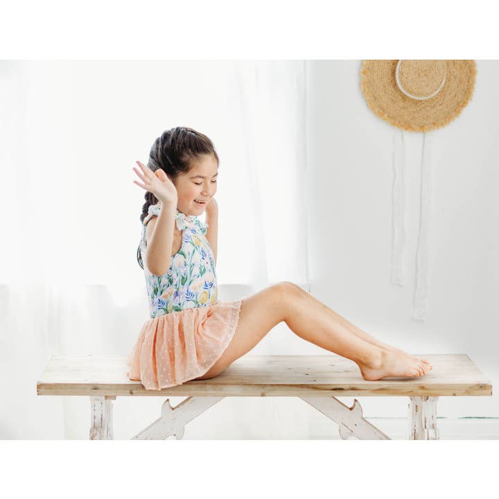 Cheeky Plum – Großhandel Gymnastikanzug – Kinder – Farrah Leotard - Funkelnde Tulpen9