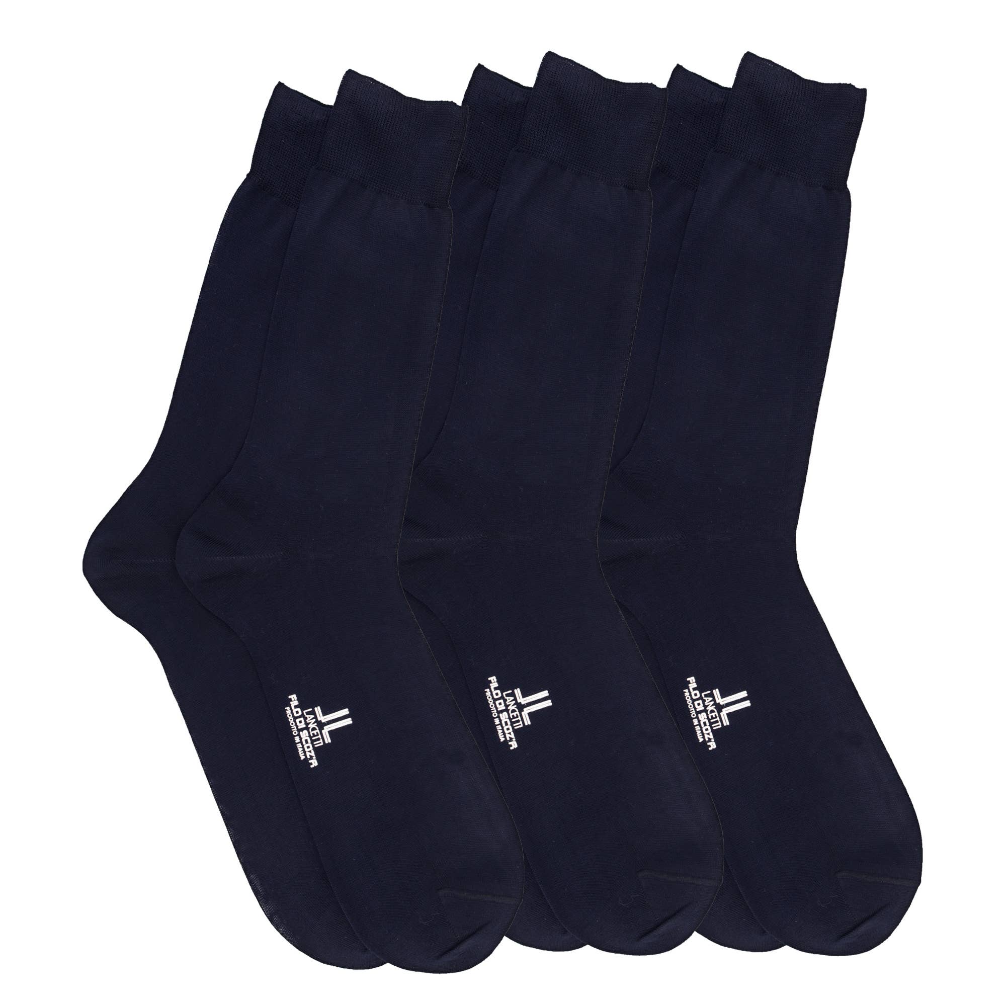 PARAMONTE CALZE SRL – Meias - Homem por atacado – LANCETTI - Meias Curtas Masculinas em Algodão Filo di Scotia Produzidas na Itália11