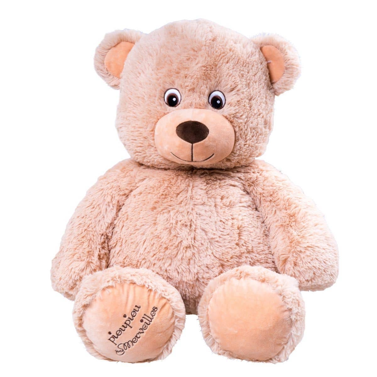 Pioupiou et Merveilles - Wholesale Stuffed/Plush Toy - Kids & Baby - Giant Plush Bear Augustin Beige 70cm - Made in France0